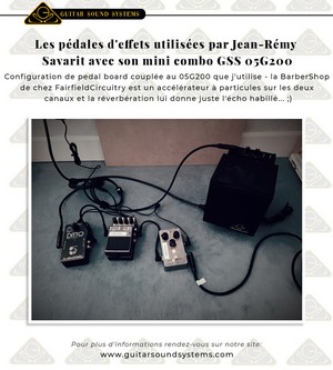 Effects pedals used by Jean-Rémy Savarit